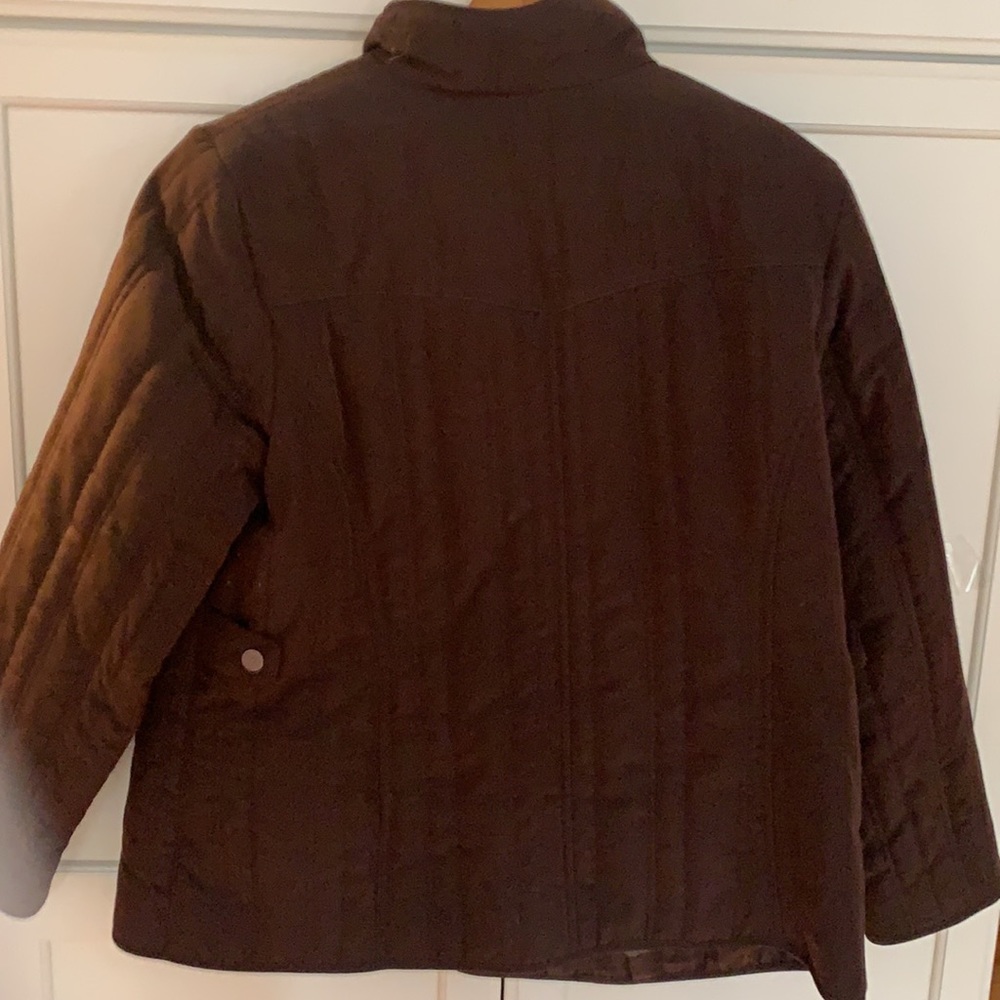 Women’s 1X  quilted brown jacket - Picture 4 of 7